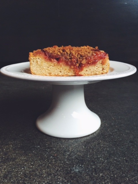 Plum streusel coffee cake (gluten free)