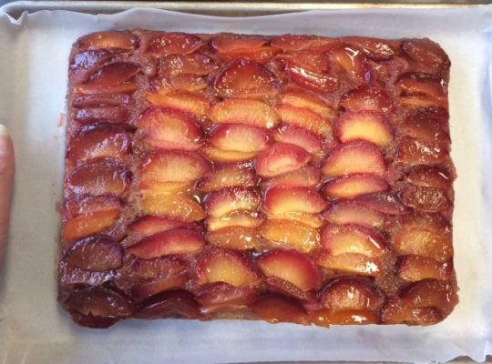 Upside Down Plum Cake